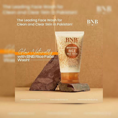 Brightening Exfoliator Face Wash with Vegan Rice Milk - BNB Face Wash Rice OR Tea Tree