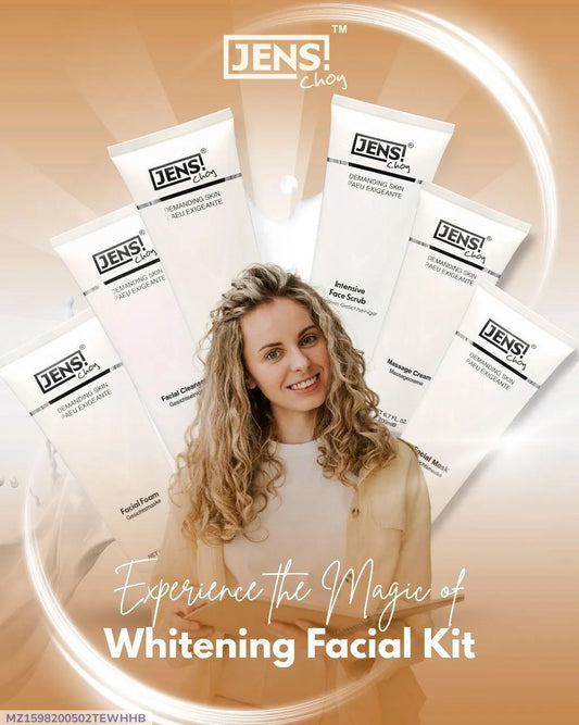 Whitening And Brightening Facial Kit - 6 Pcs Smooth Cream for All Skin Types - 200ml